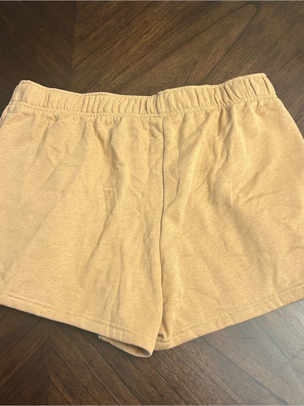 THE NORTH FACE Women's Half Dome Logo Fleece Shorts Almond Butter White, XL New - Picture 3 of 8